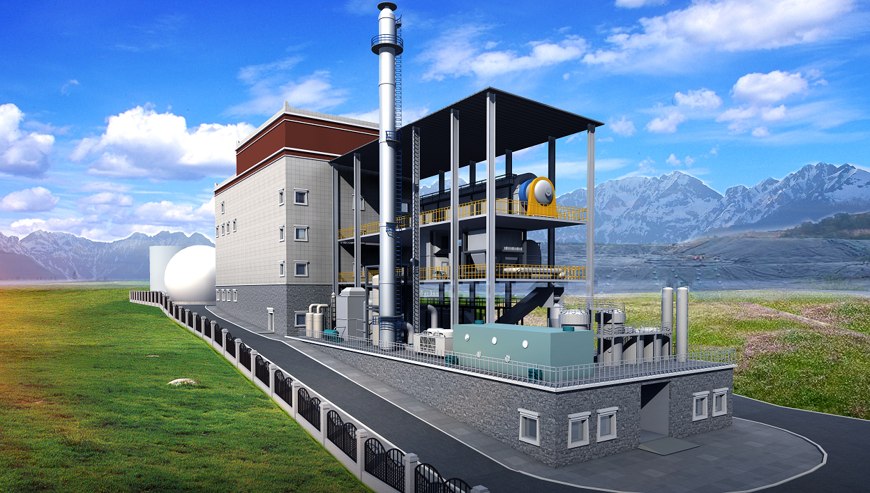100吨/天生活垃圾热解气化发电系统